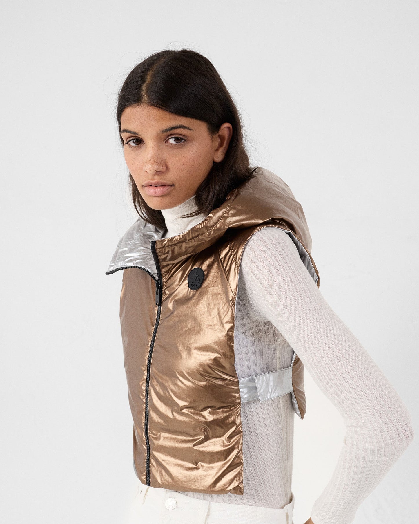 Capuche métallique Argent Alae metallic