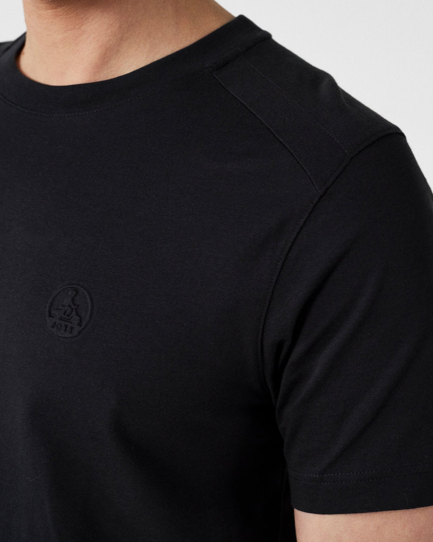 T-shirt col rond homme en coton Noir Pedro