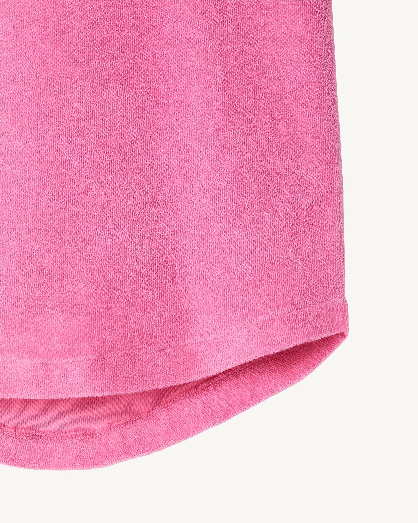 Robe éponge à capuche Rose intense enfant Mini