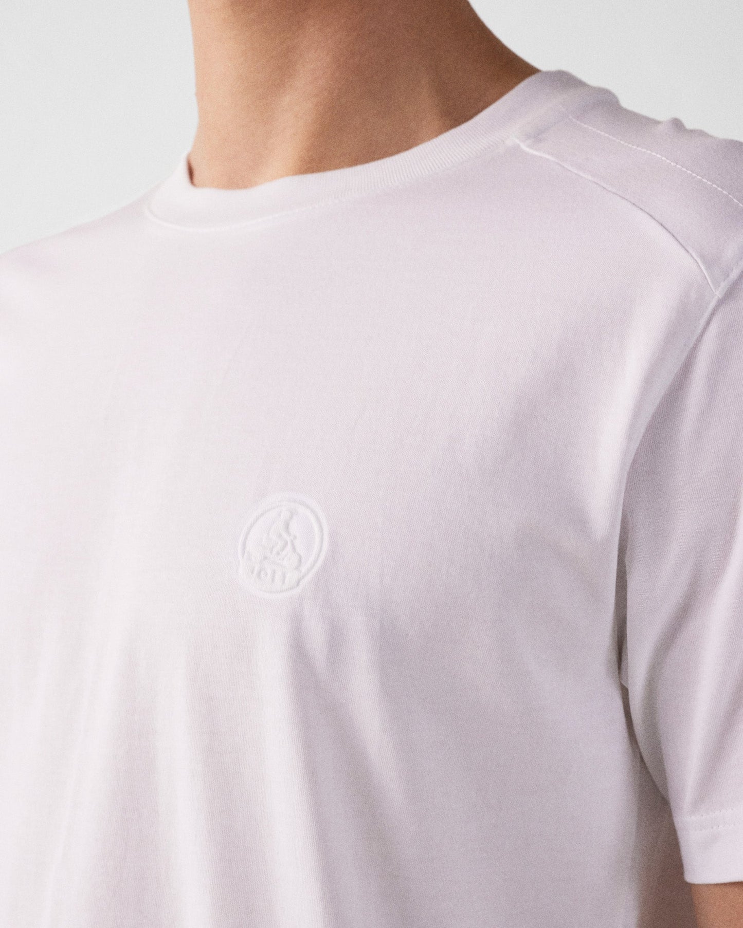 T-shirt col rond homme en coton Blanc Pedro