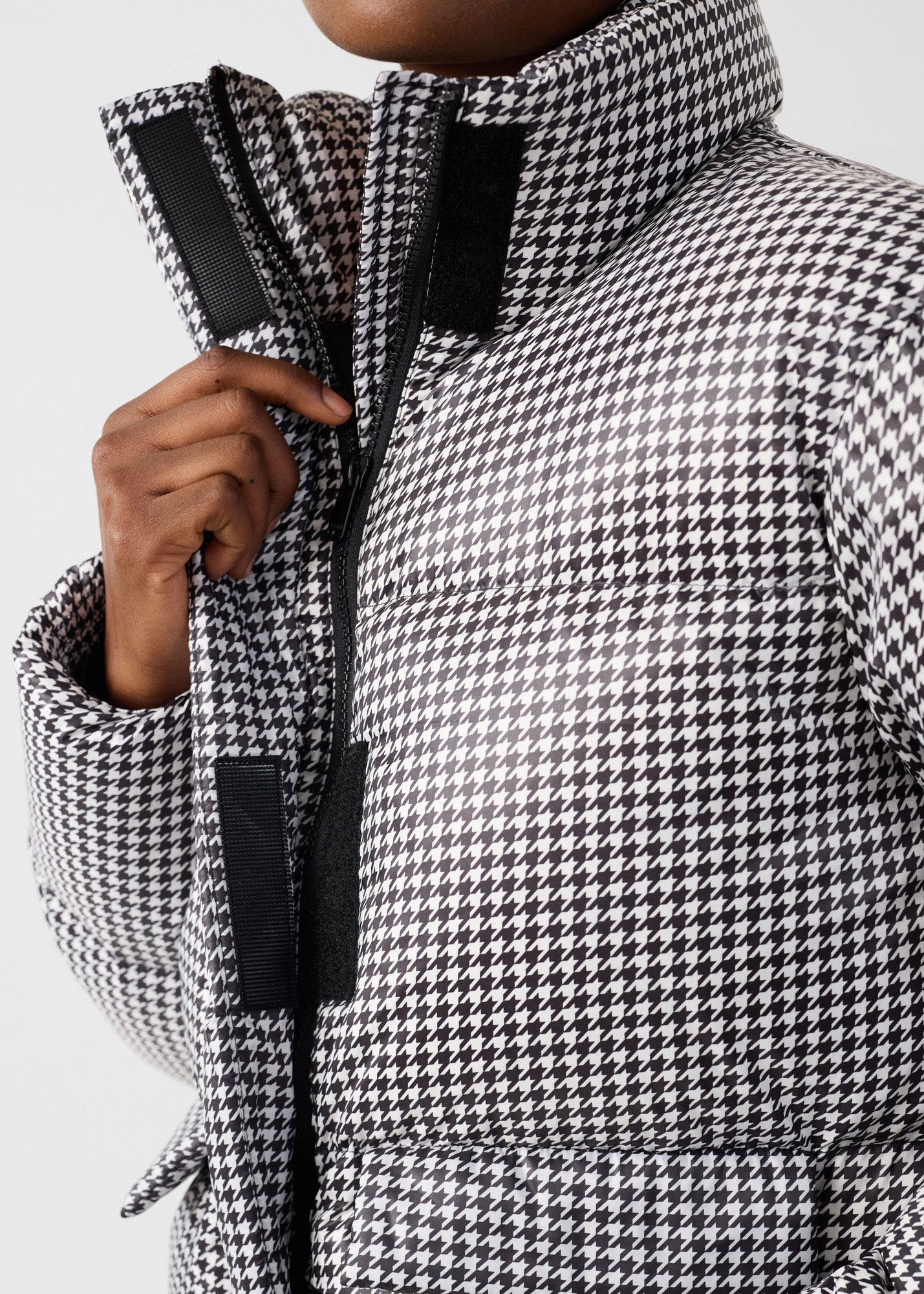 Doudoune Grand Froid esprit puffer Noir/Banc Alicia Multico