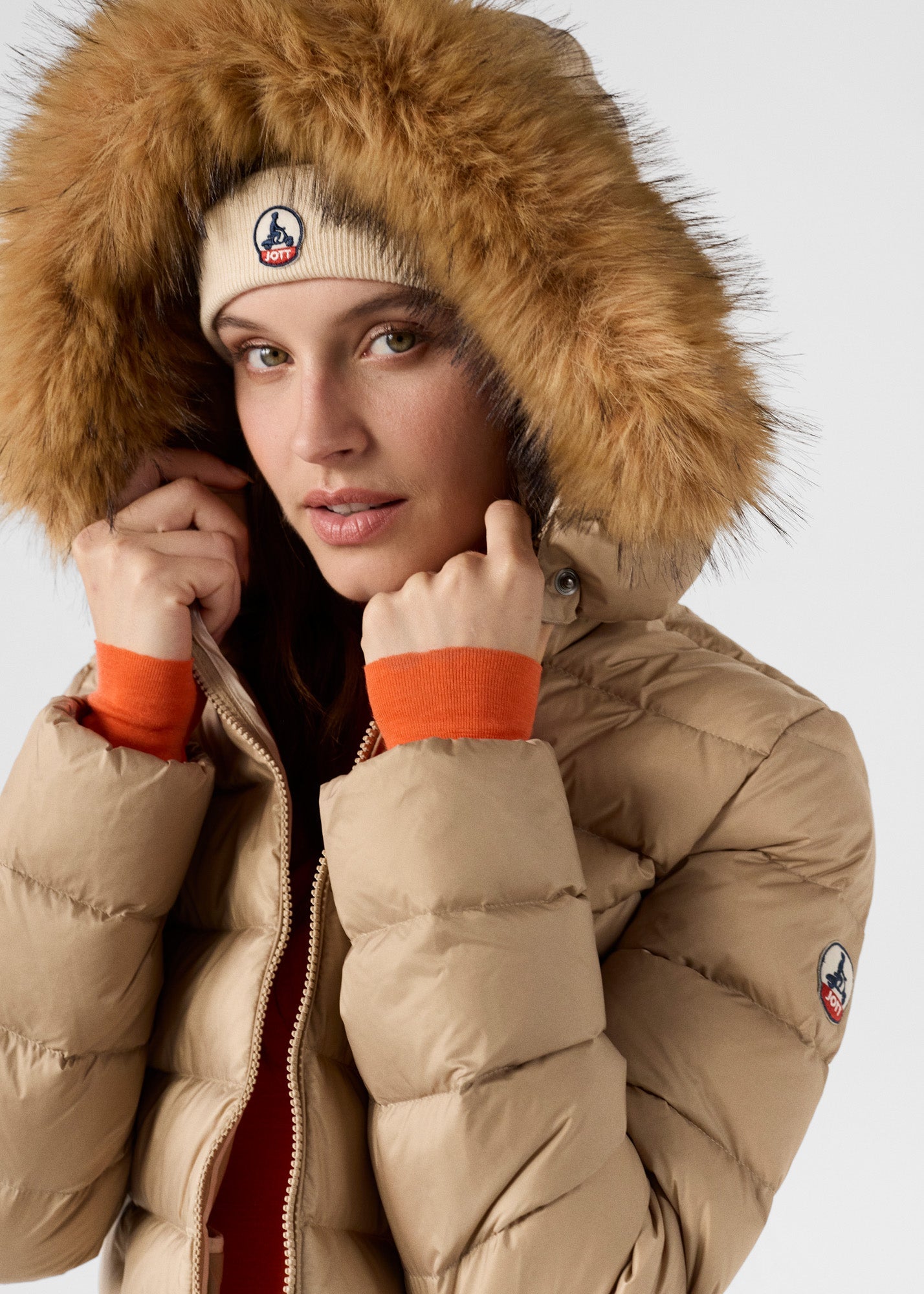 Doudoune à capuche Grand Froid Beige Luxe