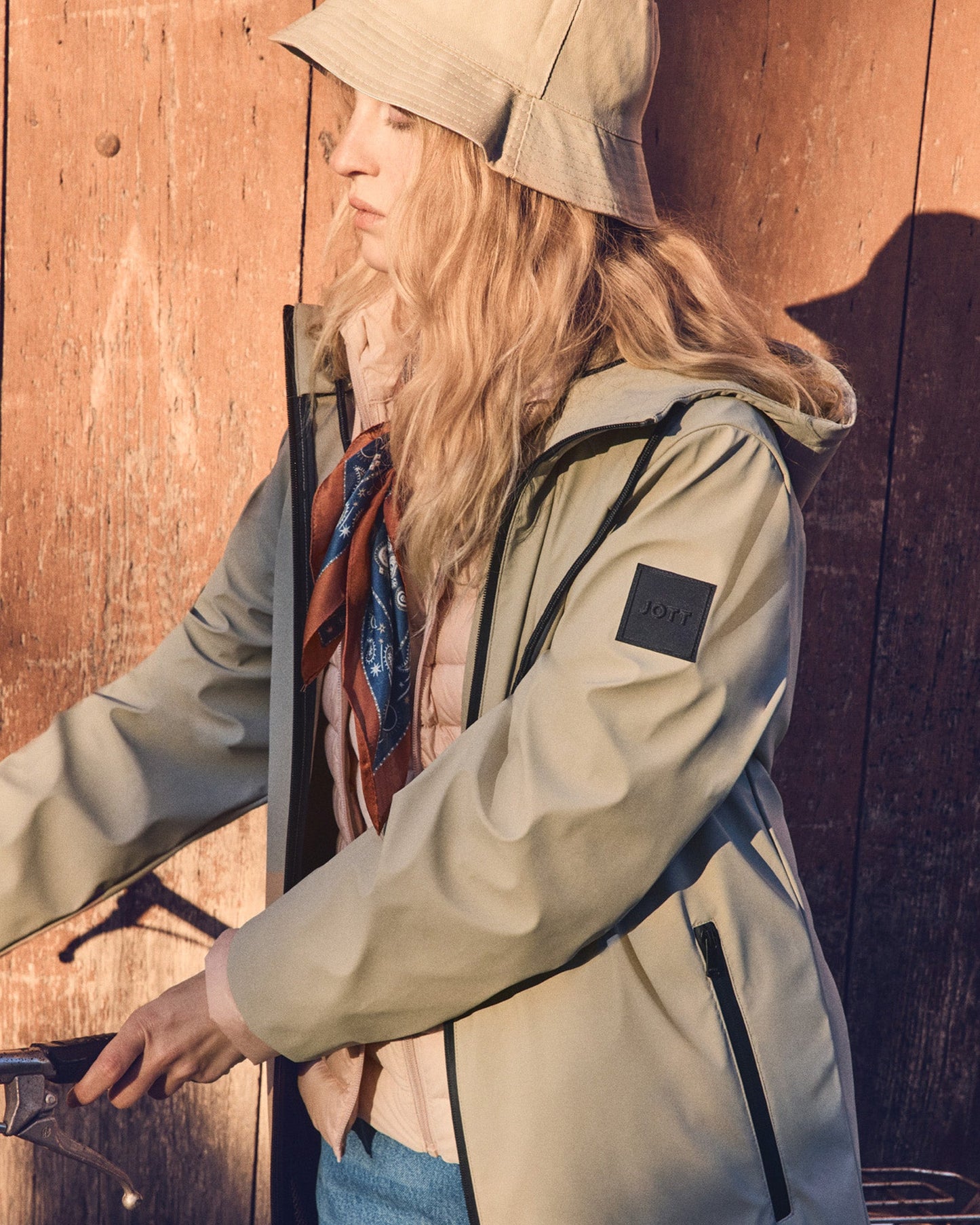 Parka mi-longue légère Beige Erika