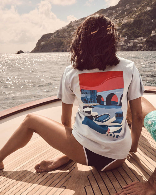 T-shirt col rond en coton Gris glace Espar