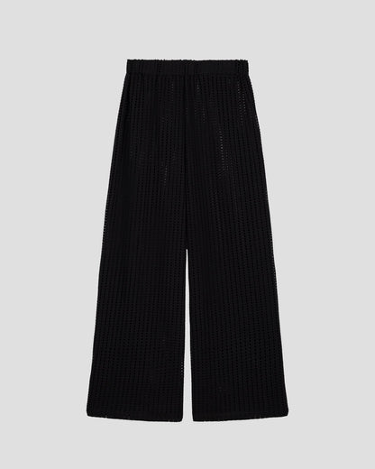 Pantalon en maille de coton Noir Virginia