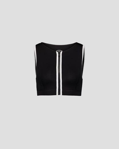 Haut de maillot de bain en néoprène Noir Jisoo top