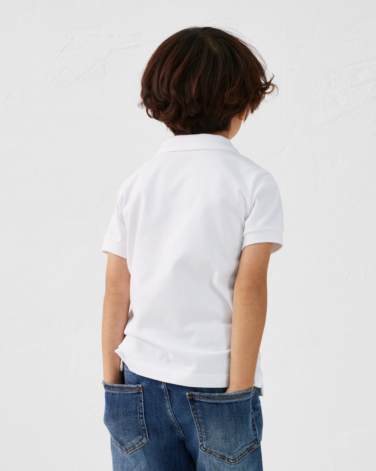 Polo enfant en coton Blanc Ciro