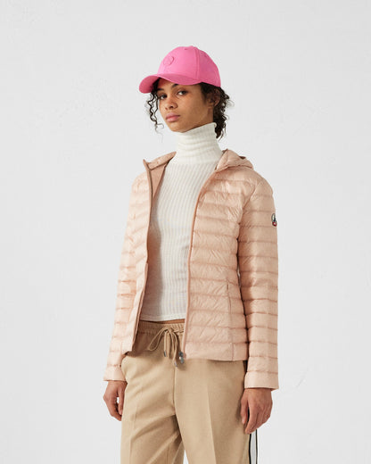 Doudoune légère à capuche Pêche clair Cloe