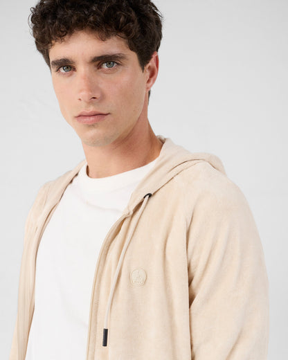 Veste zippée éponge à capuche Sable Mojave