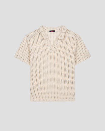 Polo en maille de coton Naturel Bruno