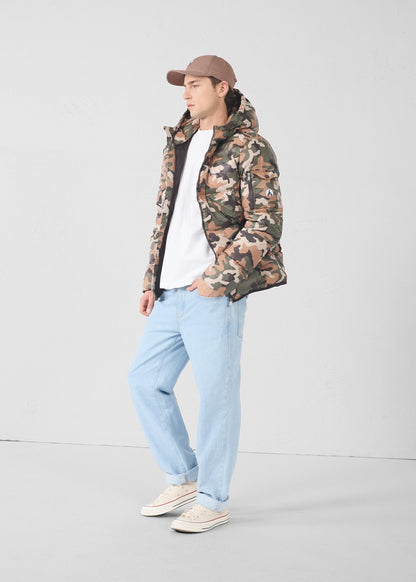 Doudoune Grand Froid  Camo sucre roux Java print