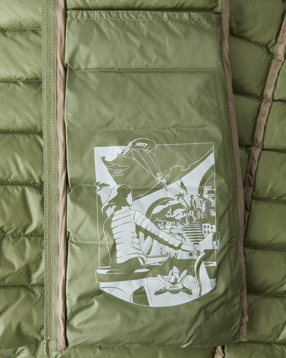 Doudoune légère à capuche Kaki clair Nico