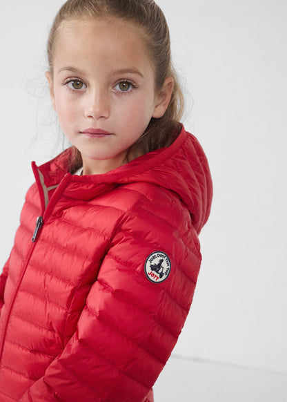 Doudoune légère à capuche enfant Rouge carmin Carla