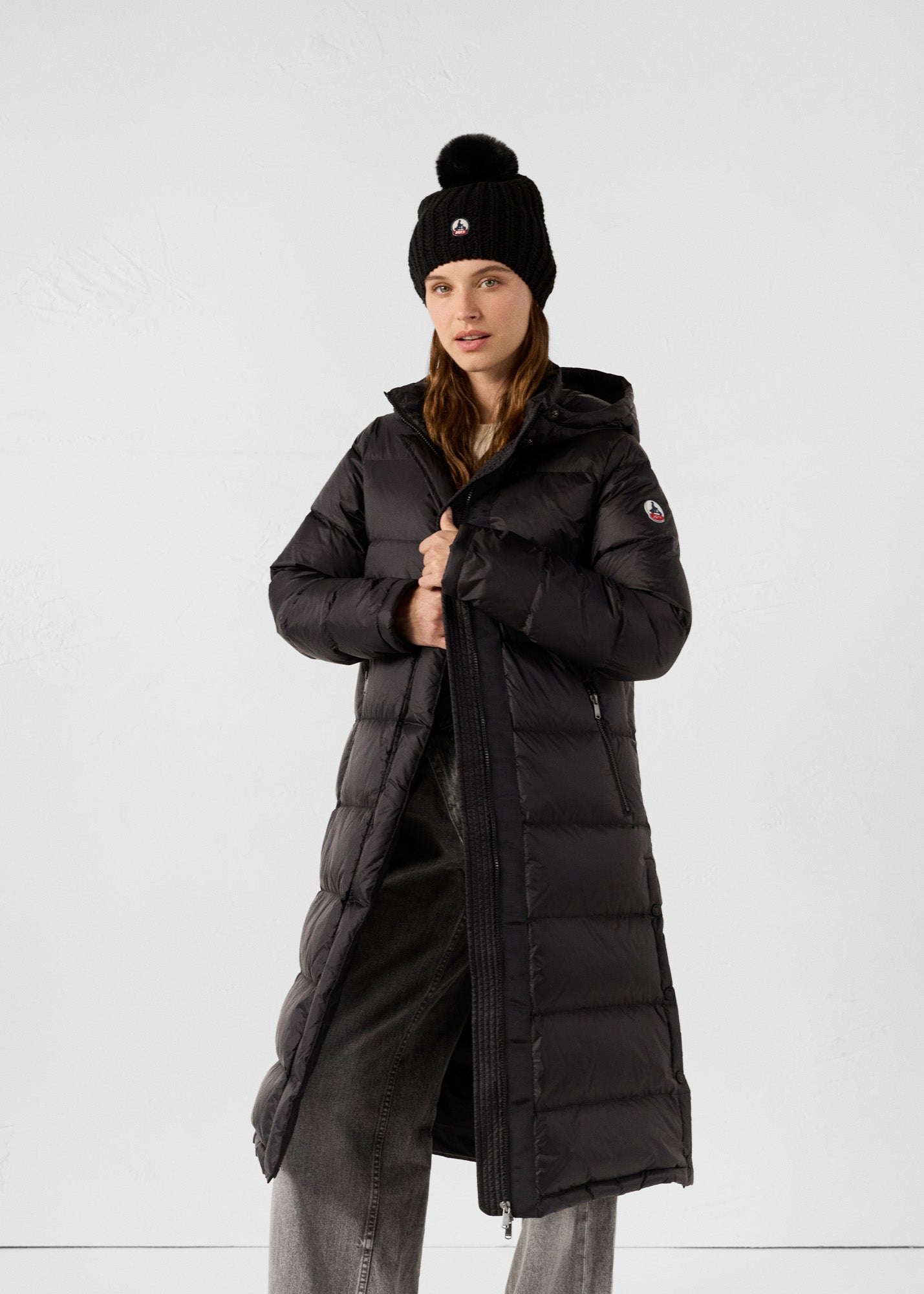 Doudoune longue à capuche Grand Froid Noir Karachi