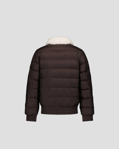 Doudoune enfant aviateur Café noir Bass