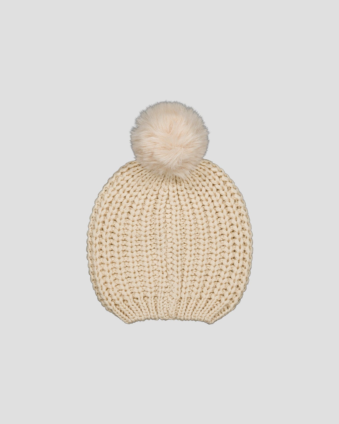 Bonnet à pompons Naturel Langley