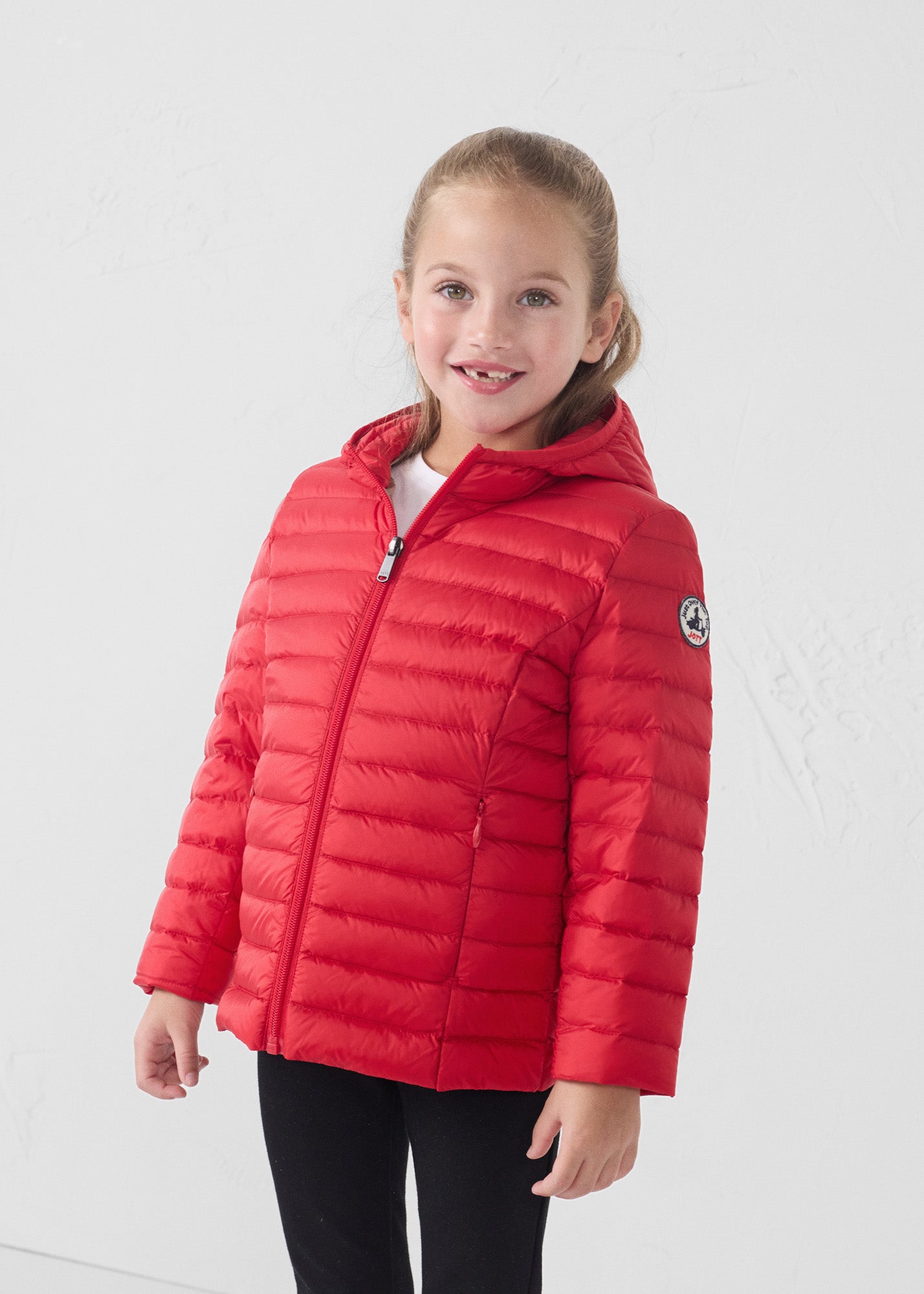 Doudoune légère à capuche enfant Rouge carmin Carla