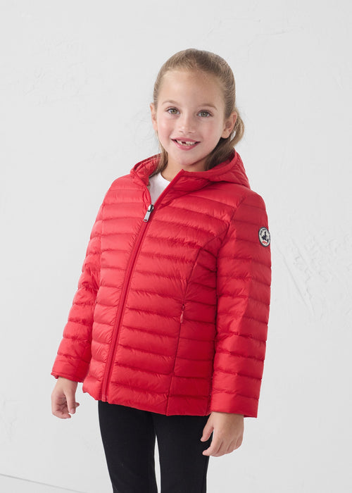 Doudoune légère à capuche enfant Rouge carmin Carla