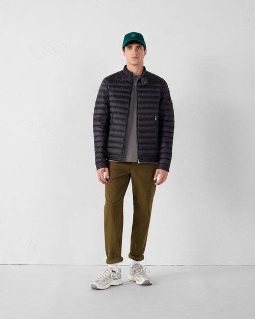 Doudoune col biker Noir Bastien