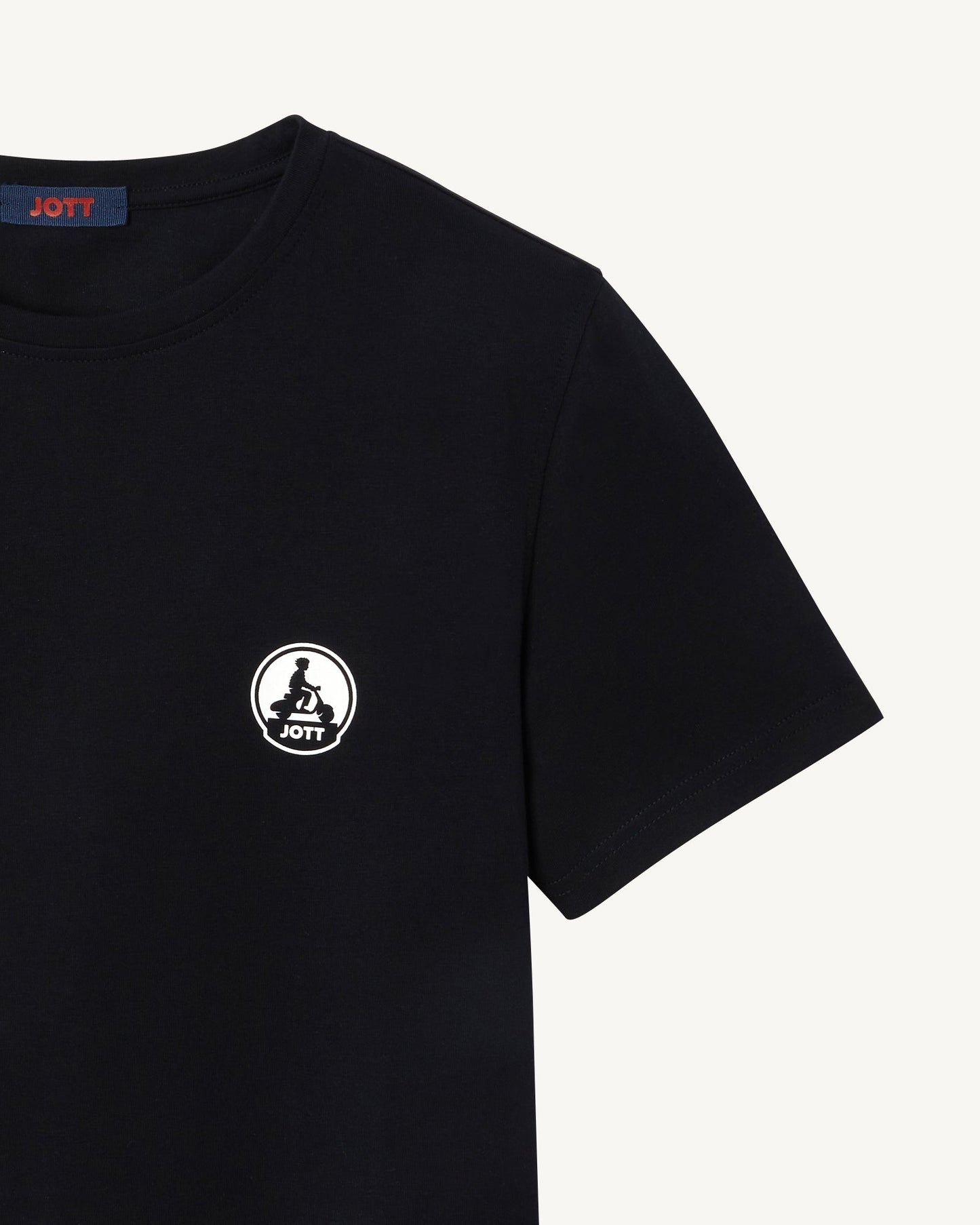 T-shirt mixte en coton biologique Noir Pietro