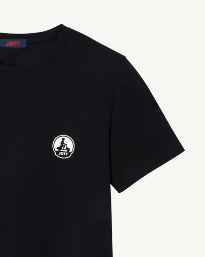 T-shirt mixte en coton biologique Noir Pietro