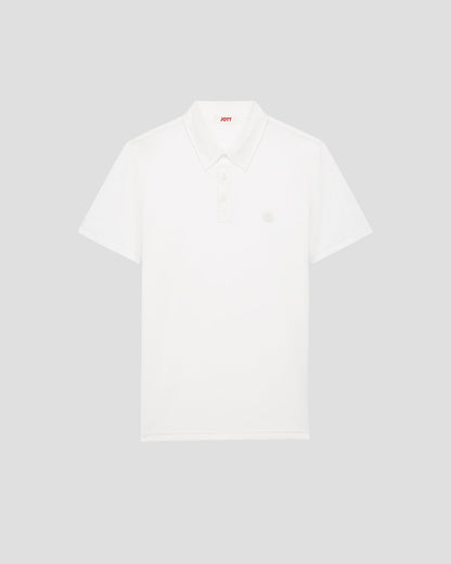 Polo en coton biologique Blanc Lavan