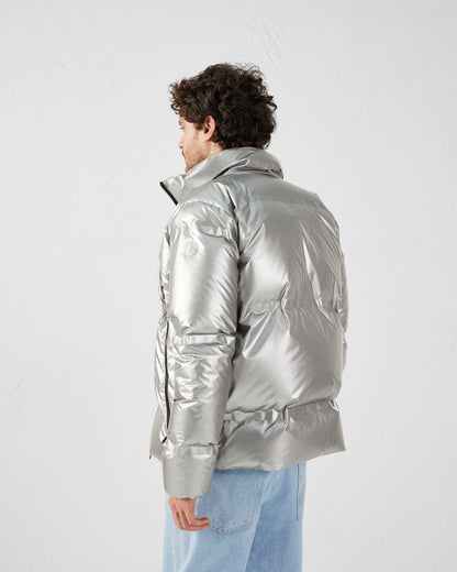 Doudoune métallique esprit 'Puffer' Argent Holly