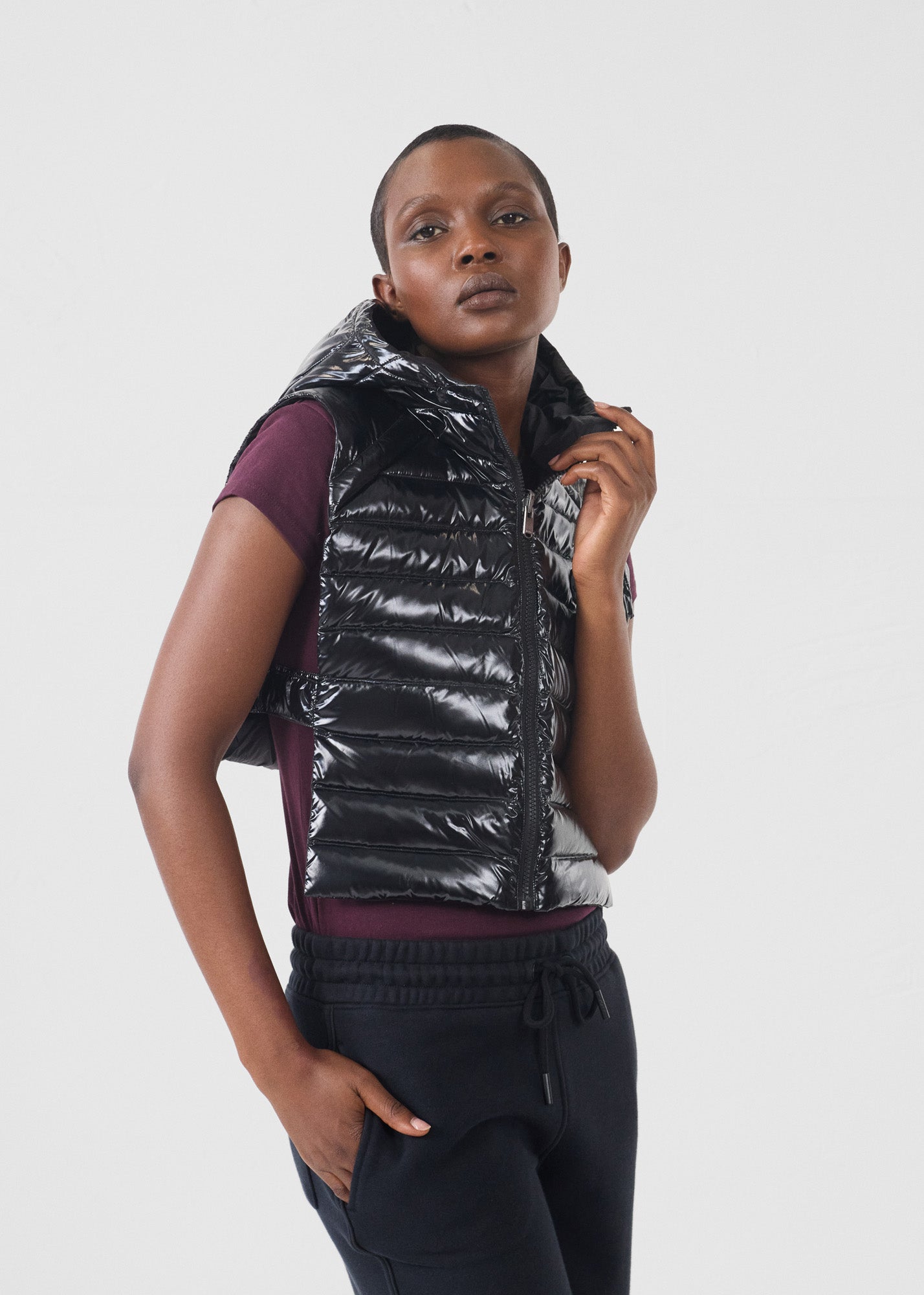 Capuche laquée Noir Alae laquée