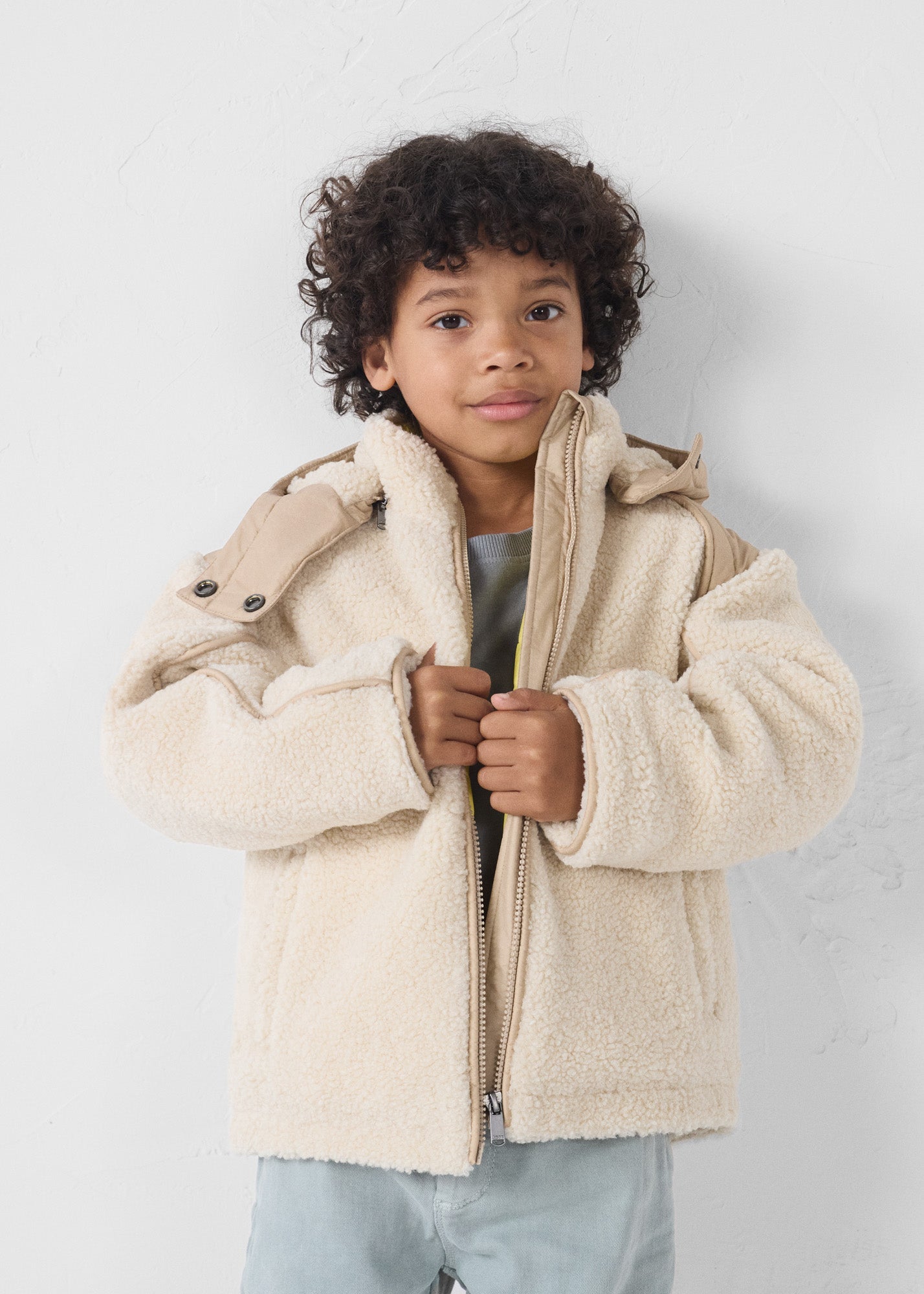 Doudoune enfant sherpa Naturel Gwen