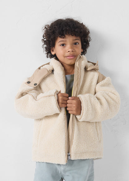 Doudoune enfant sherpa Naturel Gwen