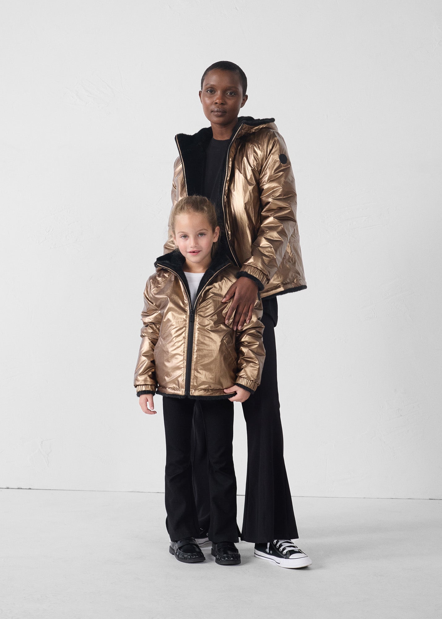 Doudoune réversible enfant fausse fourrure Noir Brana