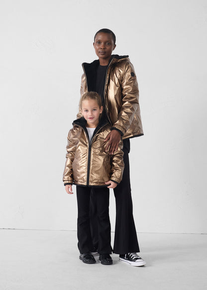 Doudoune réversible enfant fausse fourrure Noir Brana