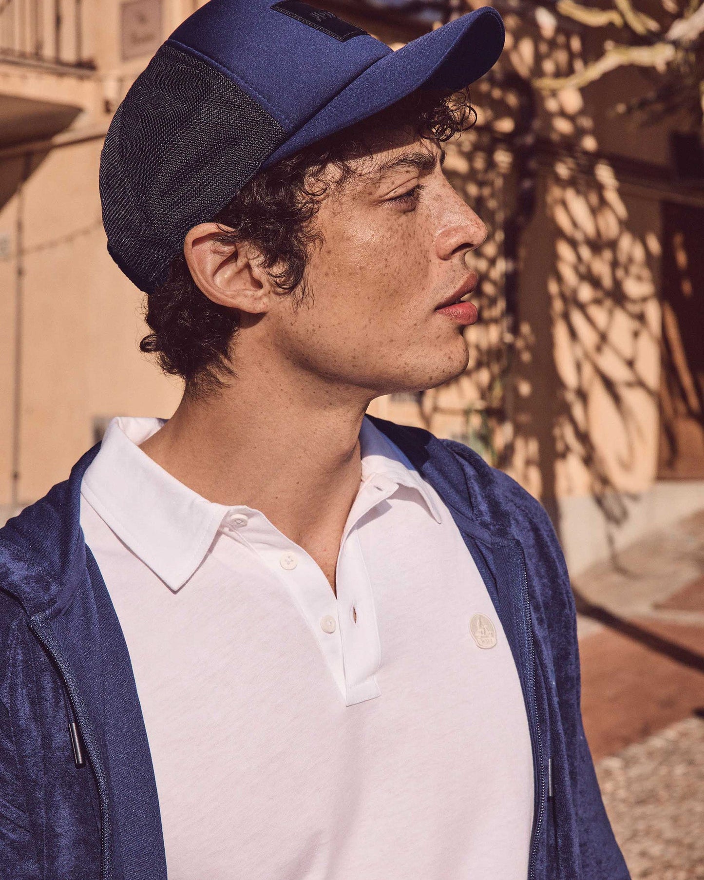 Polo en coton biologique Blanc Lavan