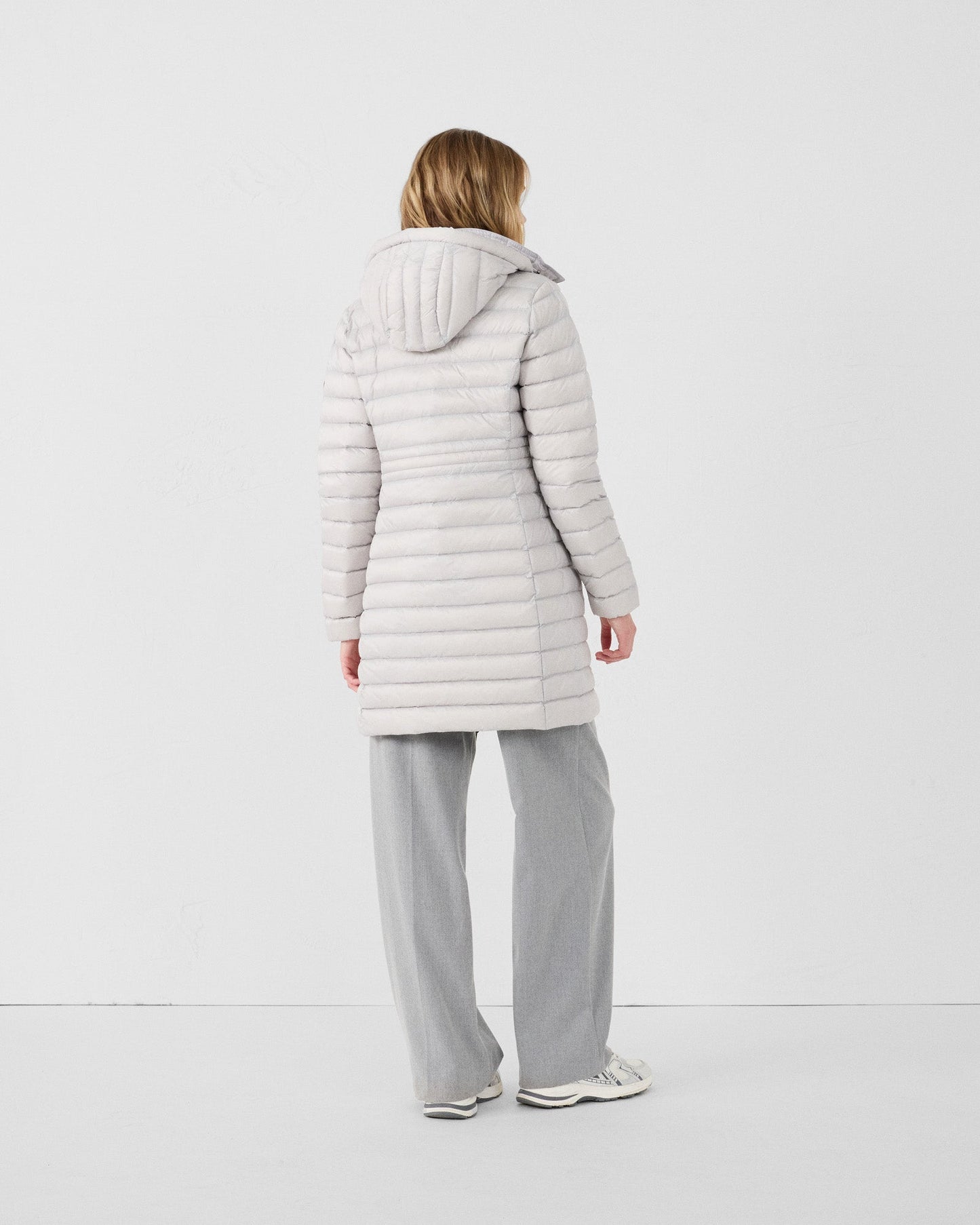 Doudoune longue à capuche Gris glace Vero 2.0
