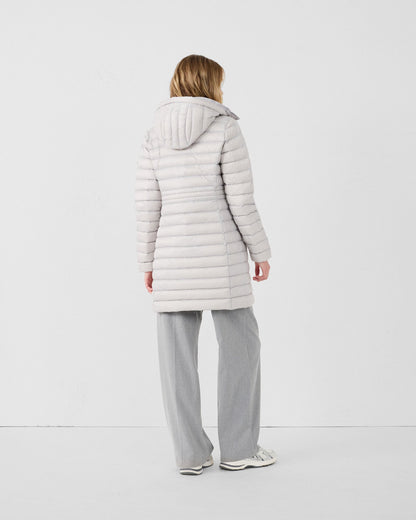 Doudoune longue à capuche Gris glace Vero 2.0