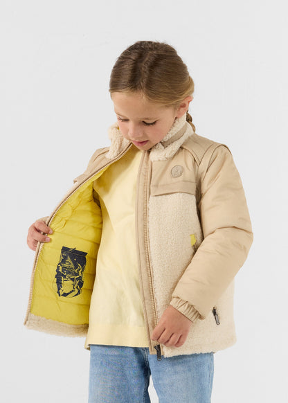 Doudoune enfant sherpa Naturel Erwan