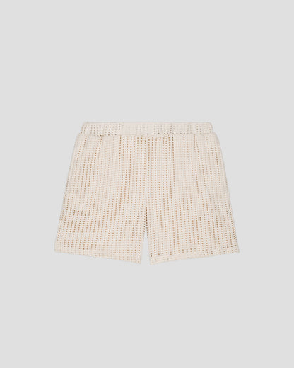 Short en maille de coton Naturel Vittorio