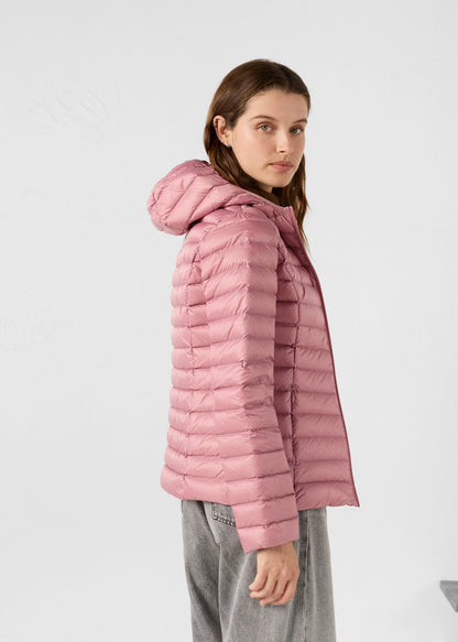 Doudoune légère à capuche Rose antique Cloe