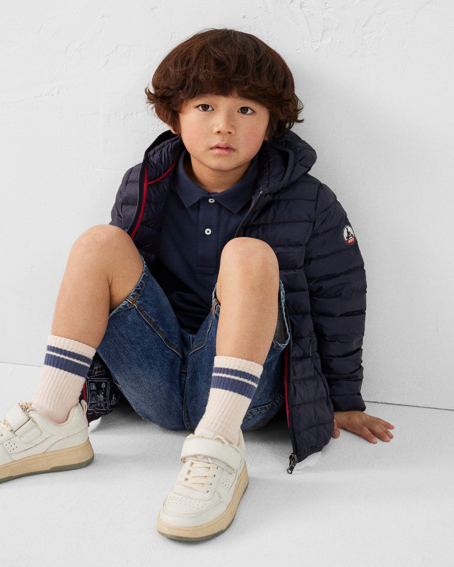 Doudoune légère à capuche enfant Marine Hugo