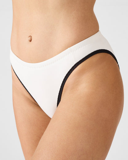Bas de maillot de bain en néoprène Blanc Jisoo bottom