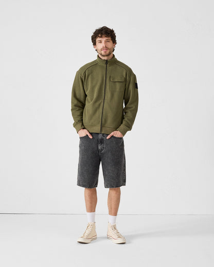 Veste col haut bimatière Army Roger