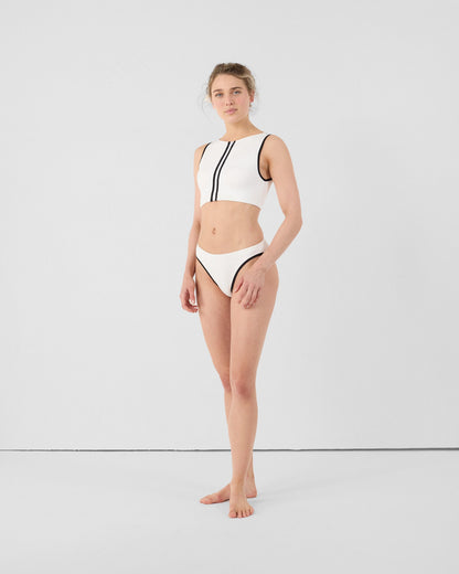Bas de maillot de bain en néoprène Blanc Jisoo bottom