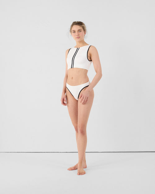 Bas de maillot de bain en néoprène Blanc Jisoo bottom