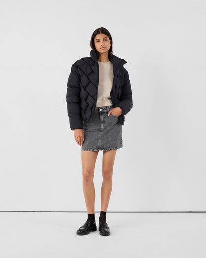 Doudoune Grand Froid puffer tressée Noir Alya