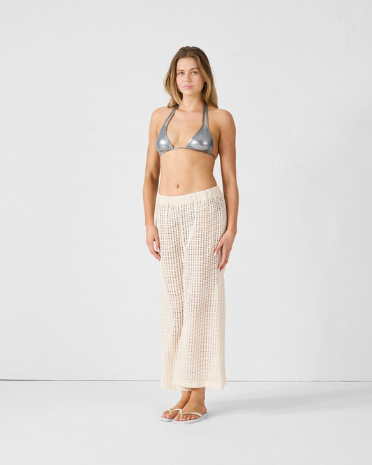 Haut de maillot de bain triangle Argent Assia top