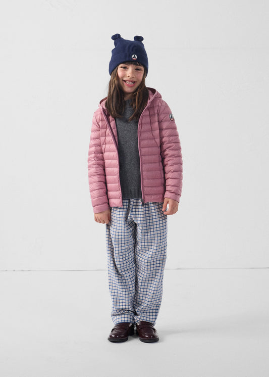 Doudoune légère à capuche enfant Rose antique Carla
