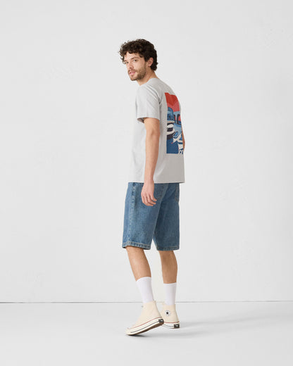 T-shirt col rond en coton Gris glace Espar