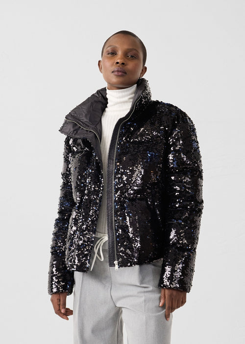 Veste à sequins Noir/marine Isadora