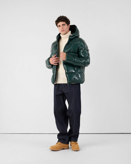 Doudoune à capuche Grand Froid Forêt Java laquée