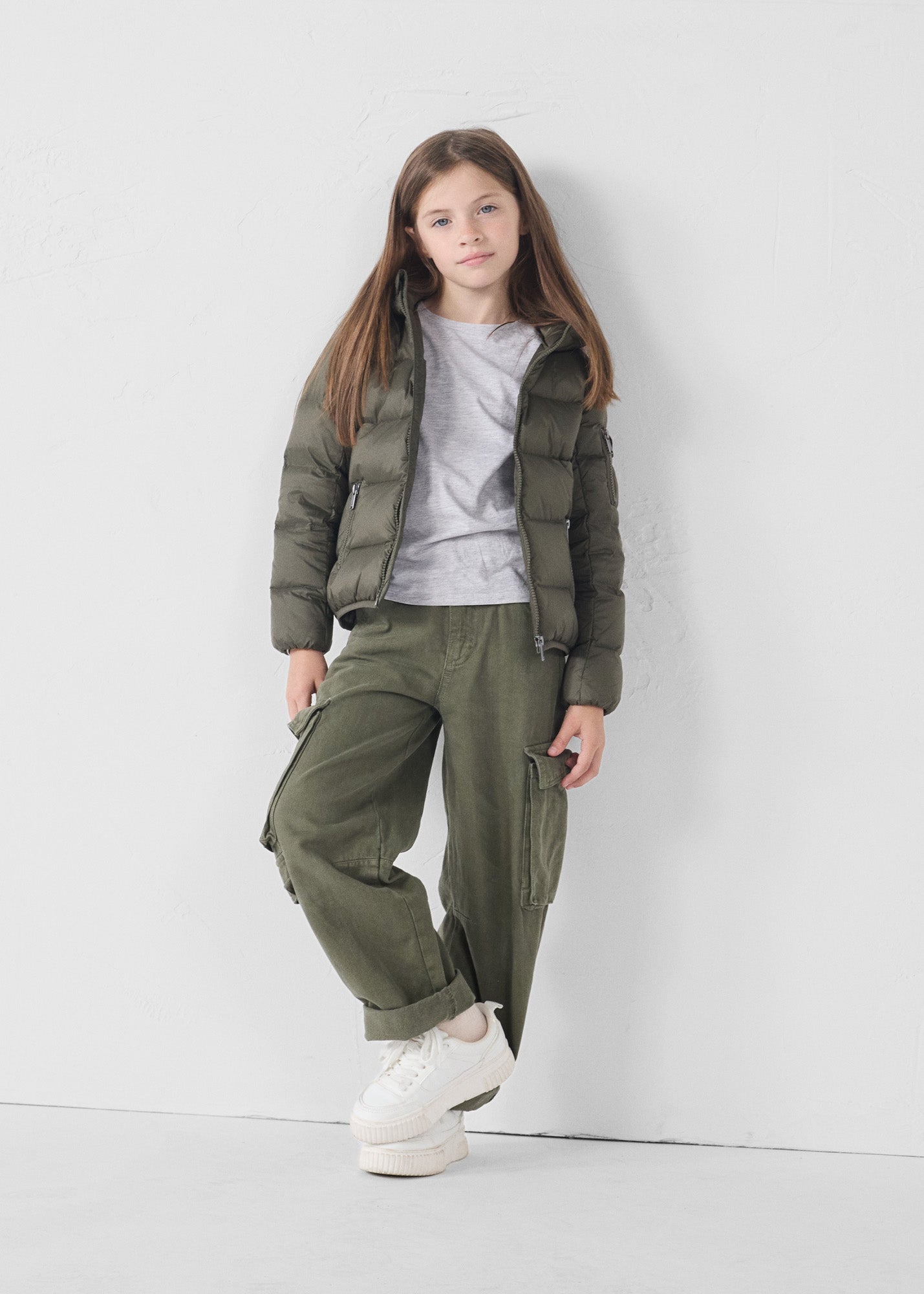 Doudoune enfant à capuche Grand Froid Army Kazan